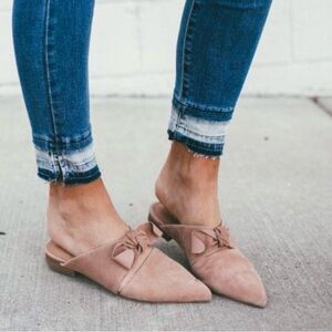 CHASE + CHLOE | Fione‎ Campbell Flat Jeffrey Slide Pointed Toe Mules Shoes Sz. 8